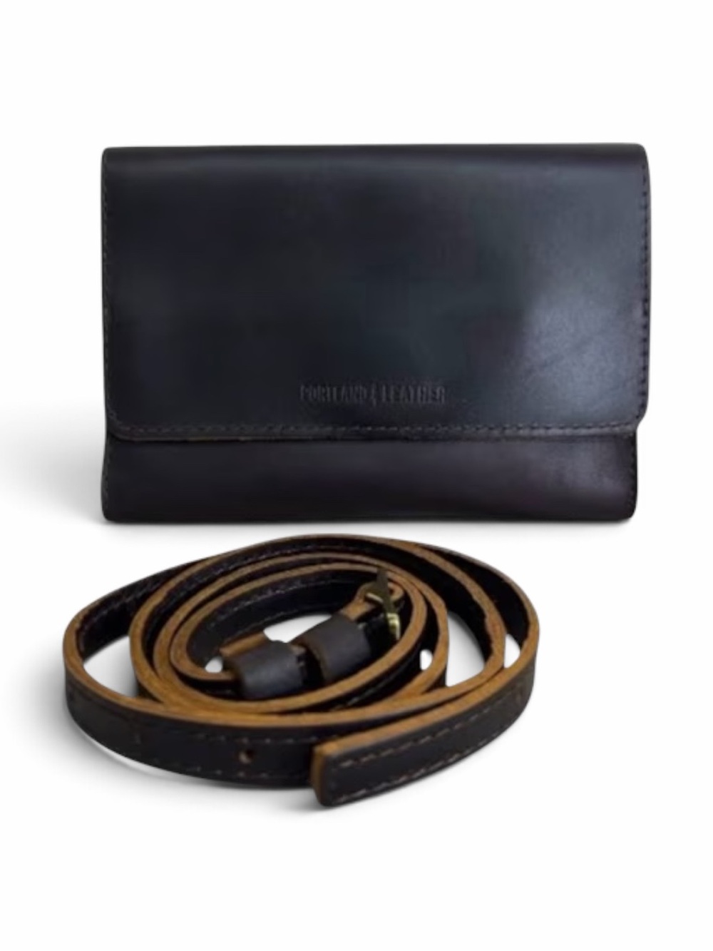 Portland Leather Basic Belt Bag in Grizzly Retired Silhouette